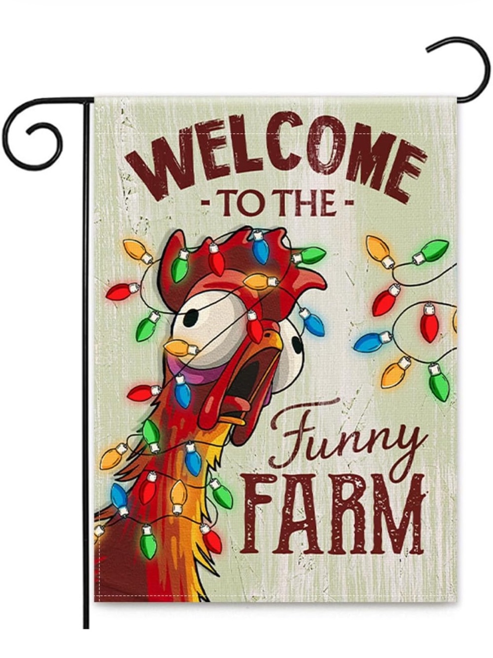 Welcome to the Funny Farm Holiday Garden Flag -NEW